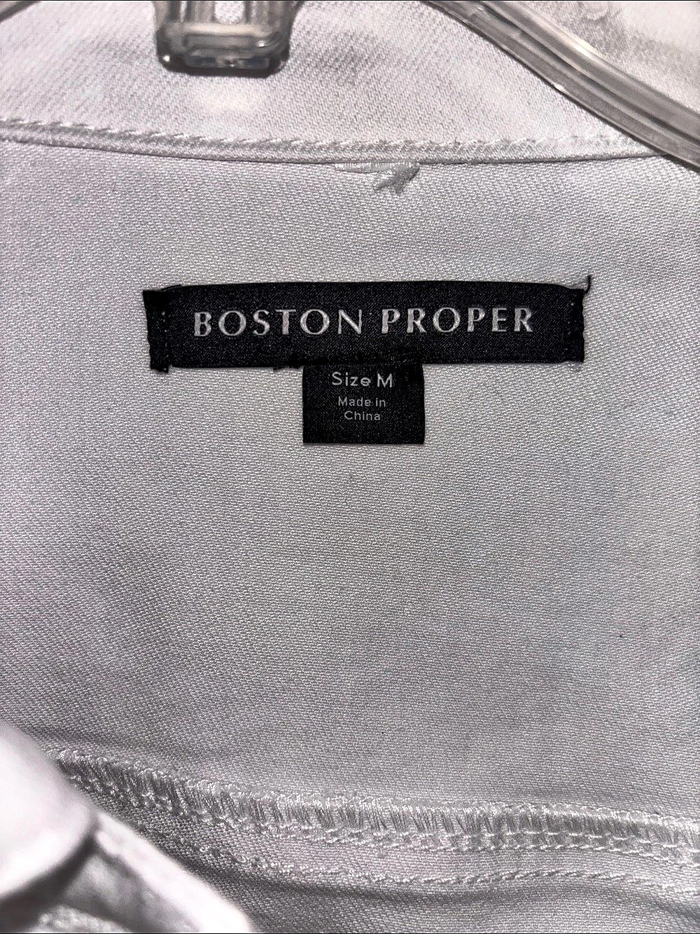 Boston Proper White Denim Jacket Size Medium - Picture 3 of 5